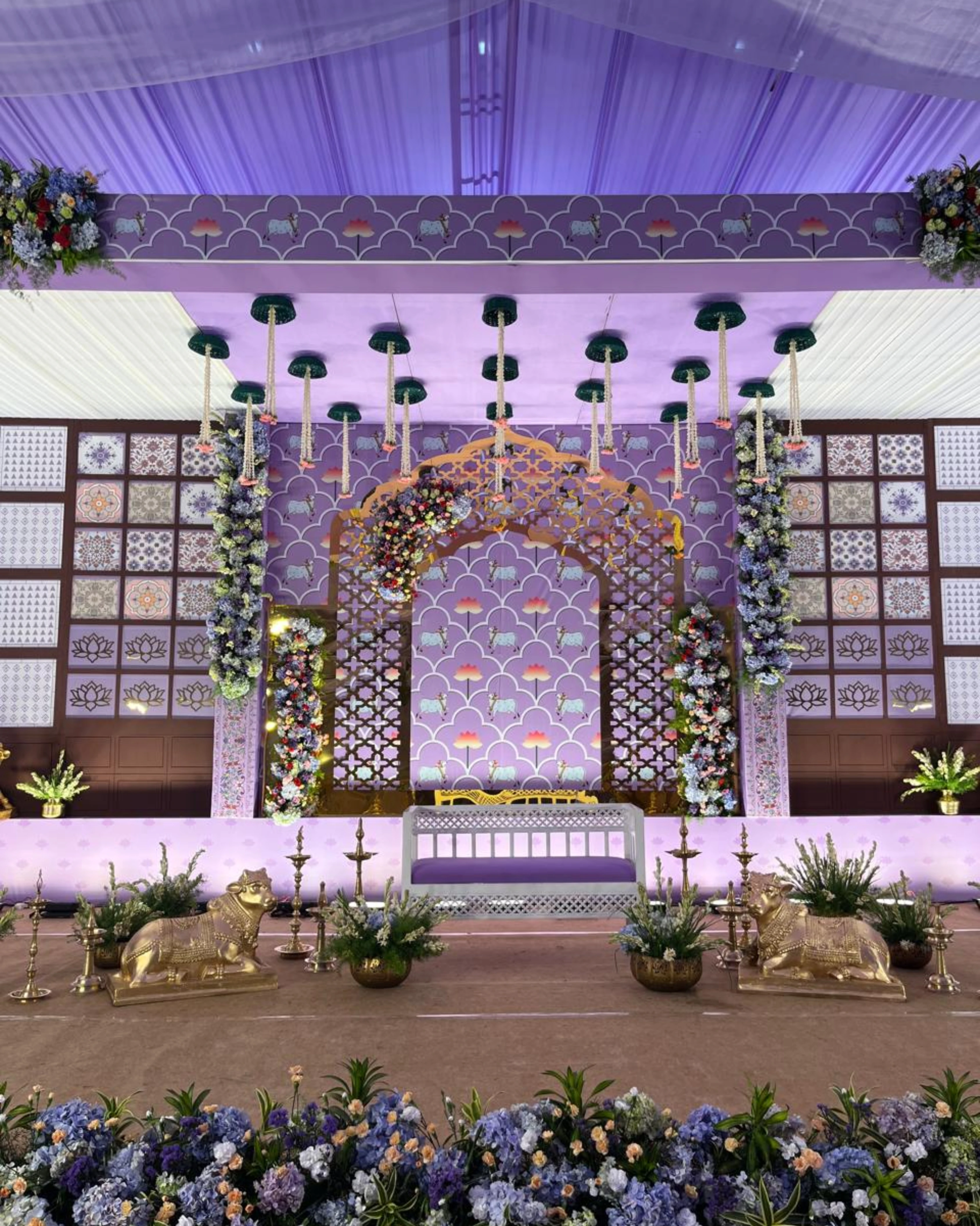 Sri Garuda Decorators team crafting an elegant setup