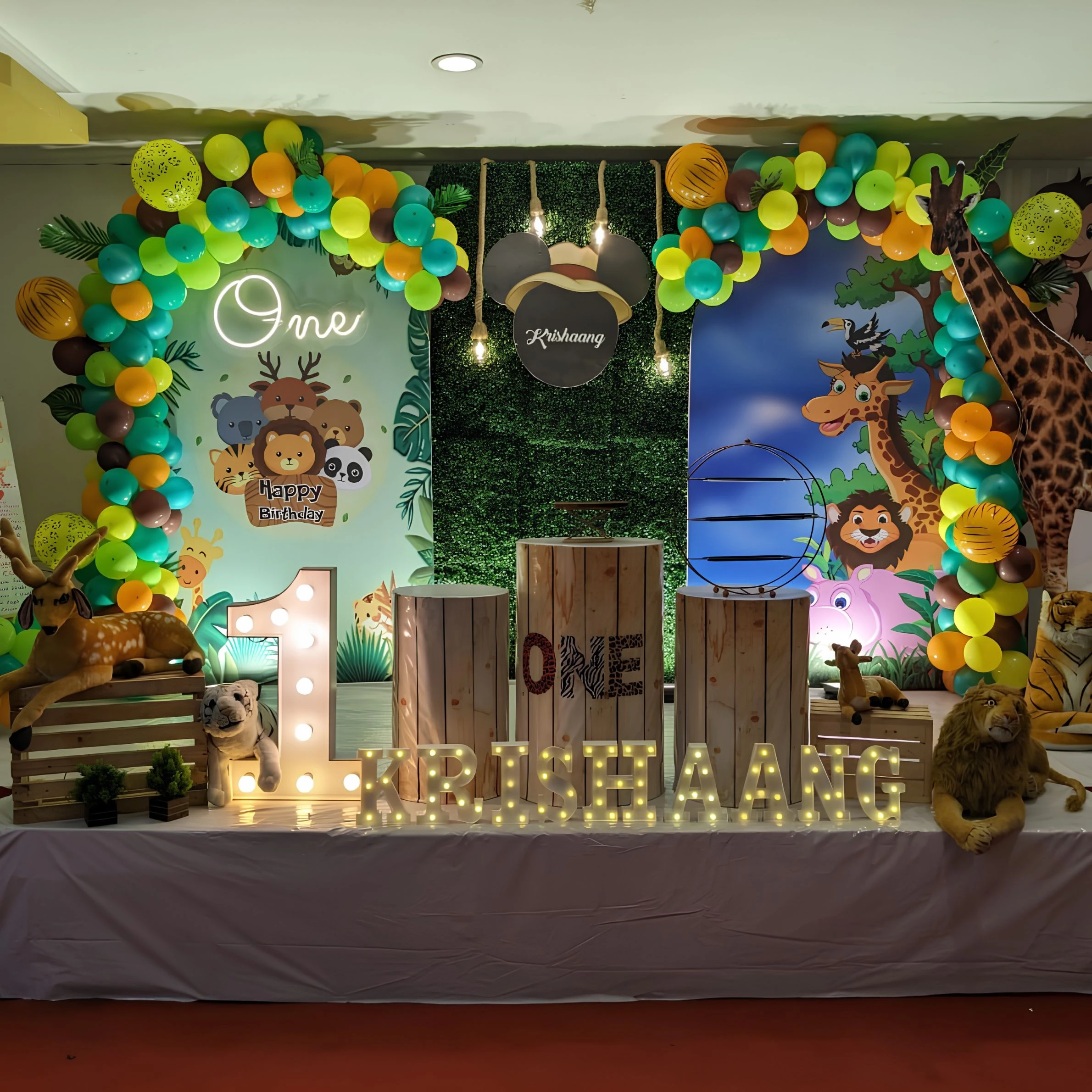 25th birthday floral setup