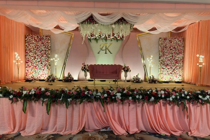 Floral arch wedding decoration