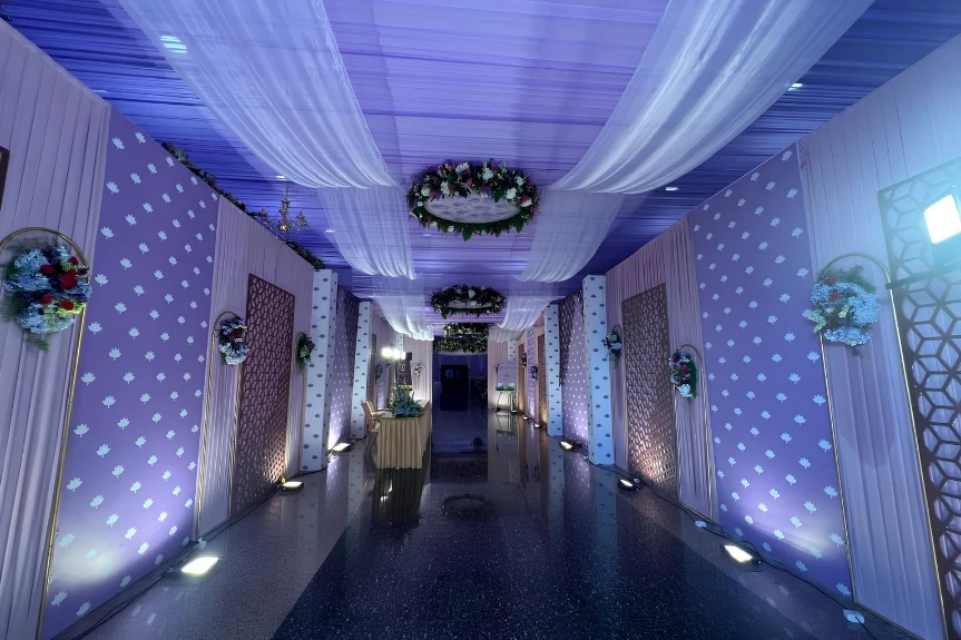Wedding reception hall full decoration