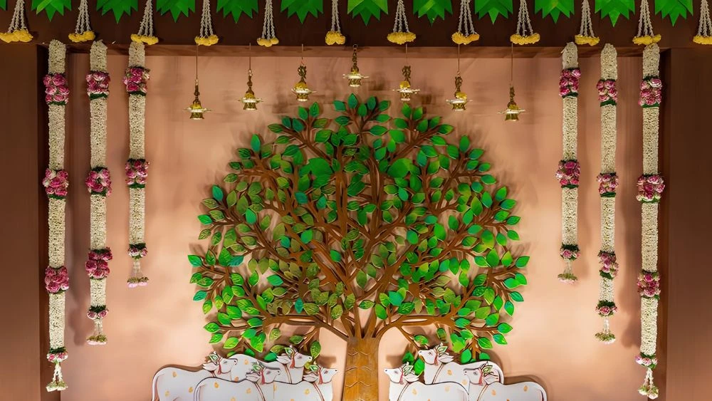 Traditional maalai decoration