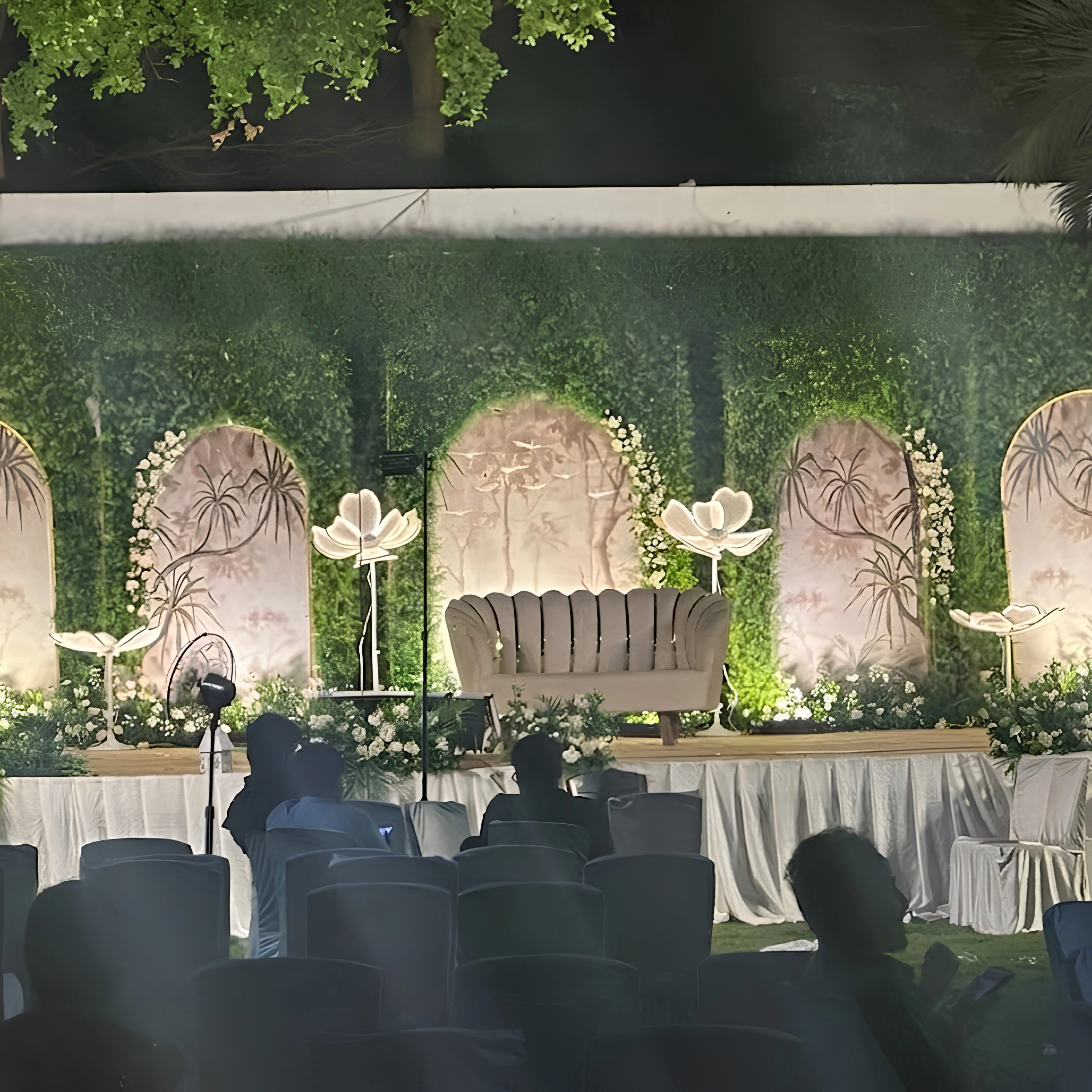 Outdoor floral stage
