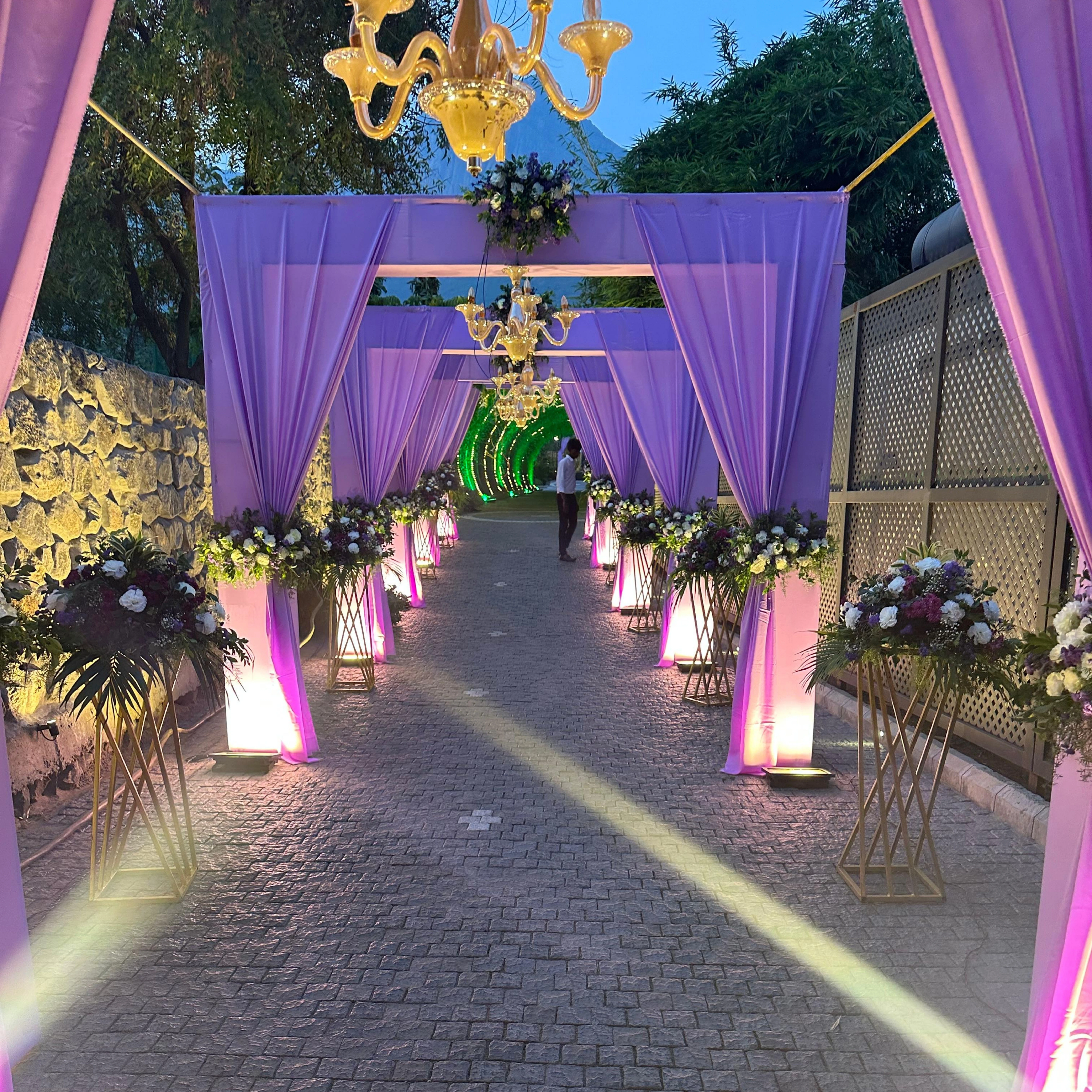 Outdoor stage setup