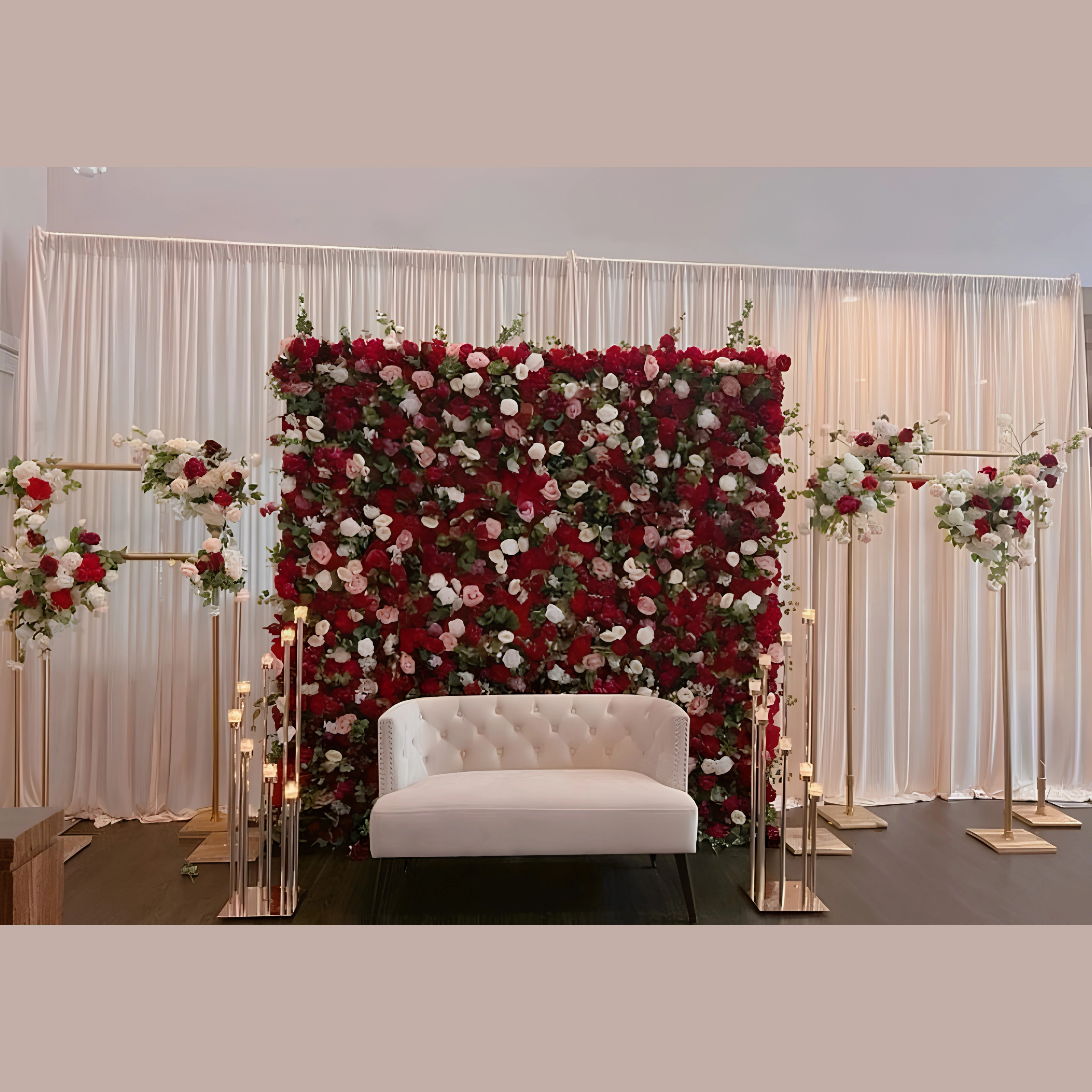 Rose wall backdrop