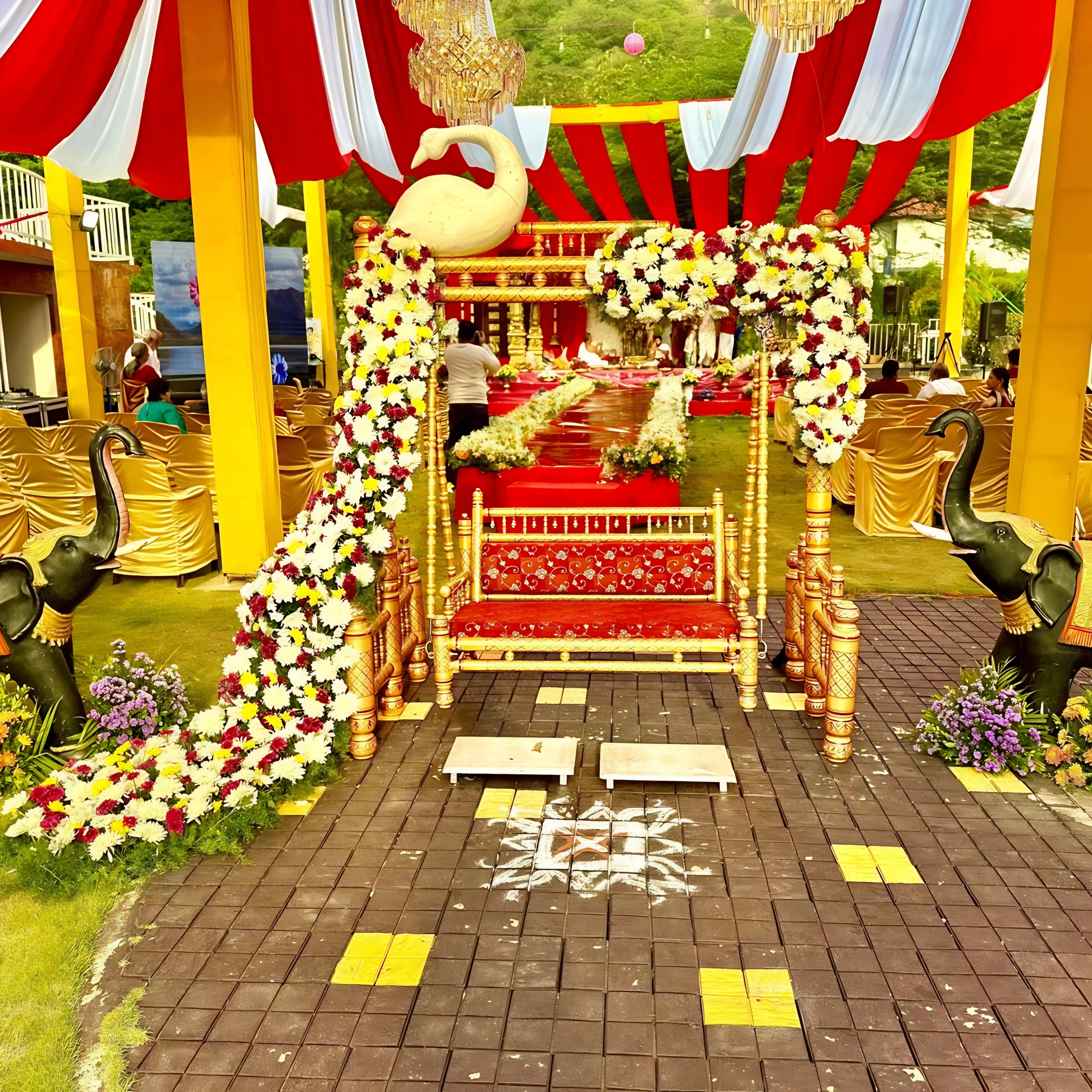 Traditional mandapam setup