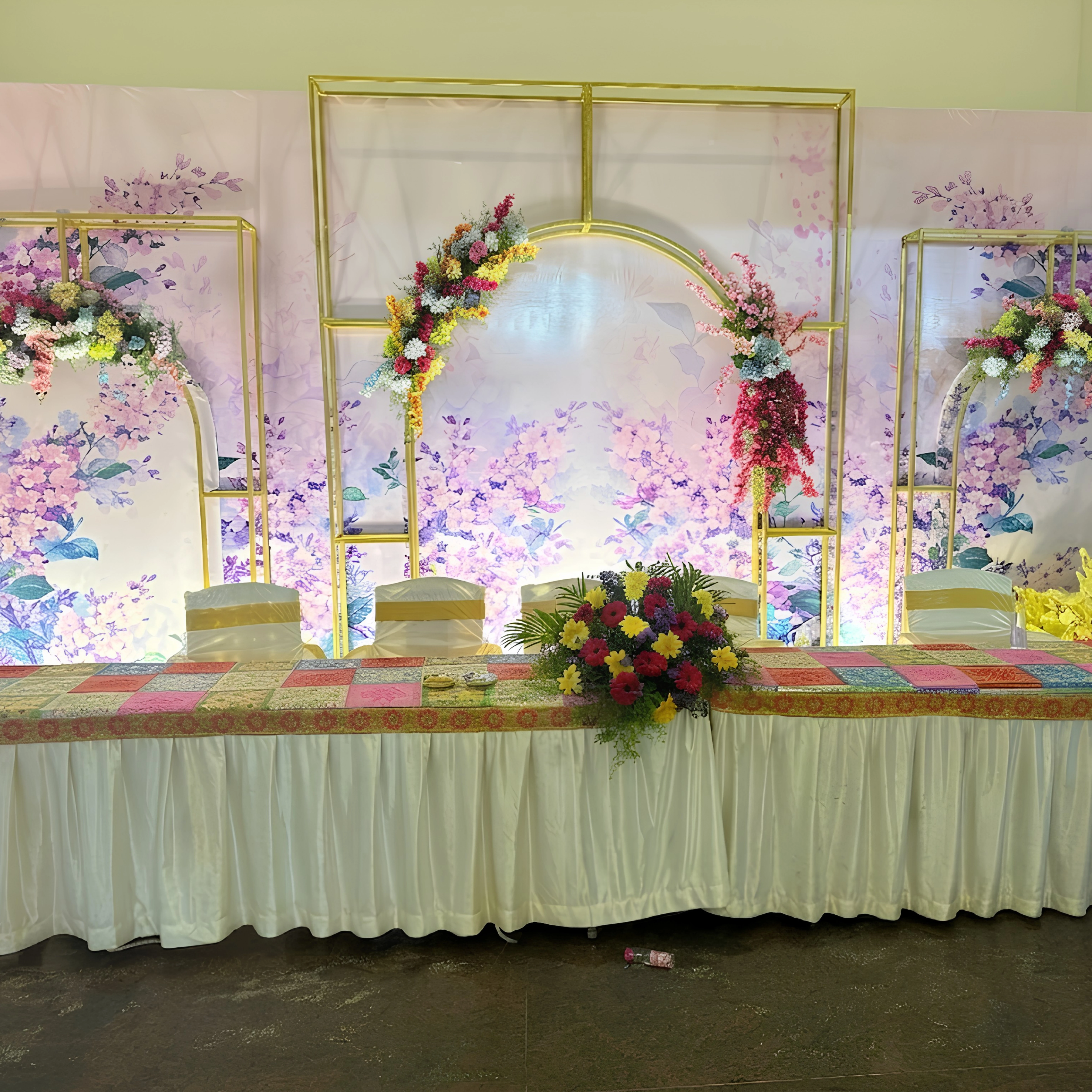 Wedding reception hall decoration