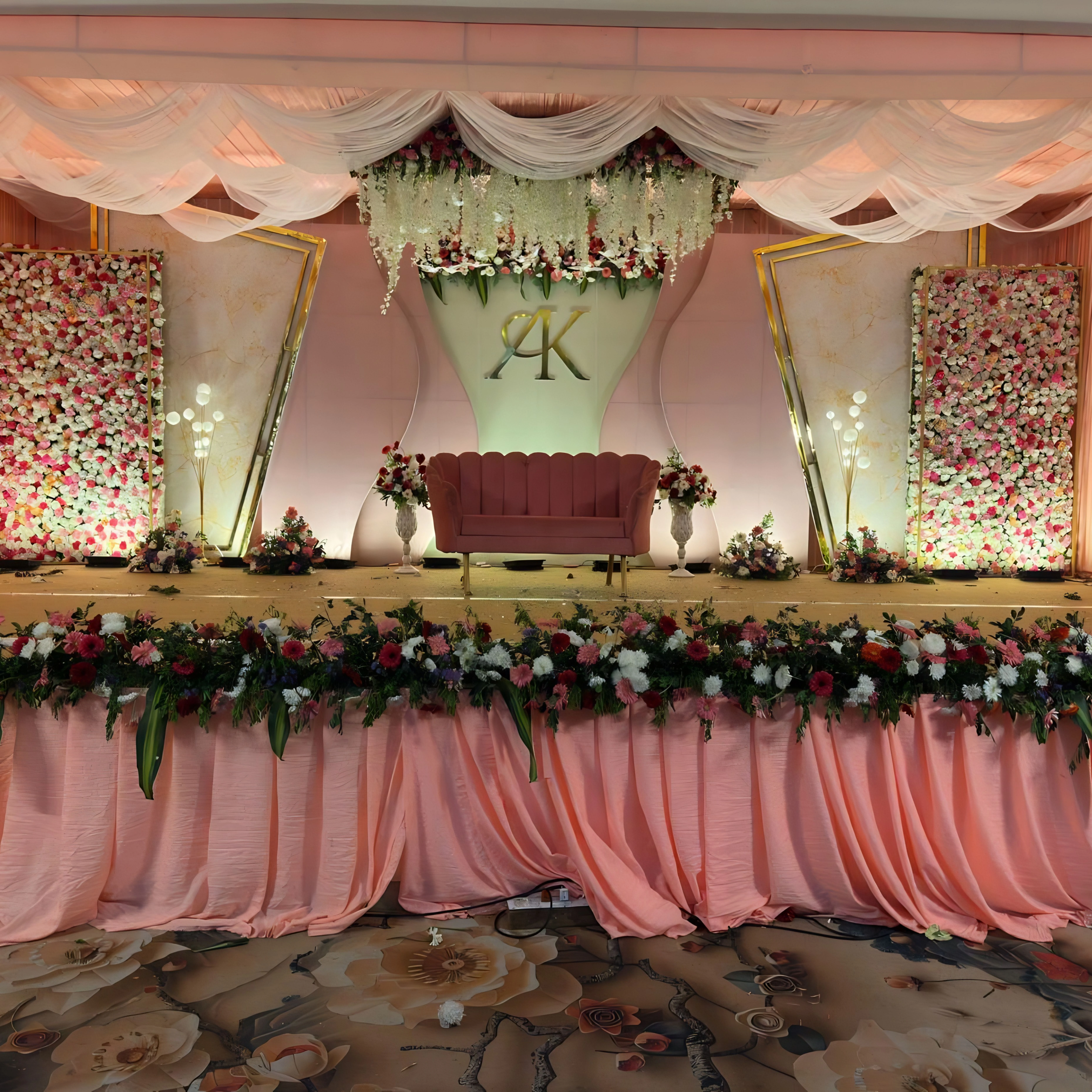 Grand wedding stage decoration