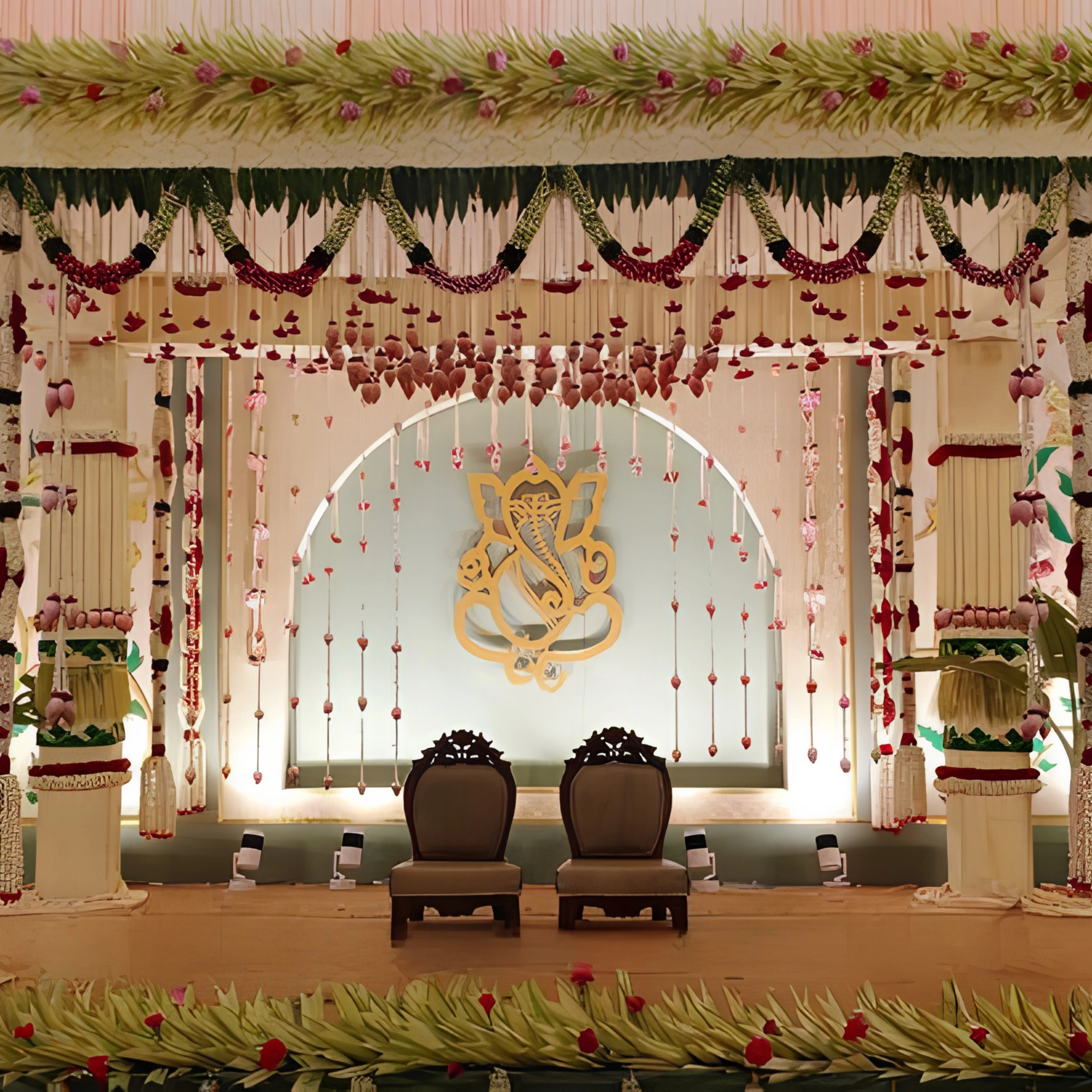 Floral stage arch